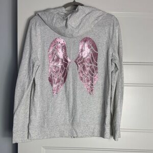 Victoria's Secret Hoodie with Pink Sequin Wings